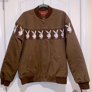 Supreme Playboy Crew Jacket 
Brown 
GENTLY USED 3 TIMES!